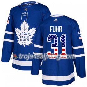 Toronto Maple Leafs tröja Frederik Andersen 31 Adidas 2017-2018 Blå USA Flag Fashion Authentic - NHL Tröjor Herr